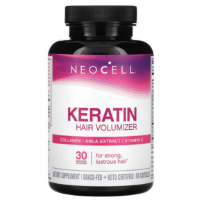 Thực phẩm bổ sung NeoCell Keratin Hair Volumizer 60 Capsules 016185129290