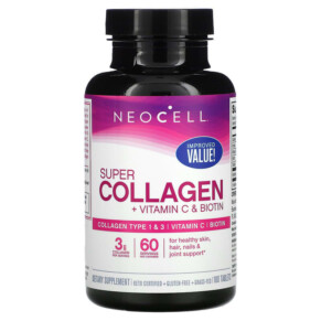 Thực phẩm bổ sung NeoCell Super Collagen + Vitamin C & Biotin 180 Tablets 016185132603