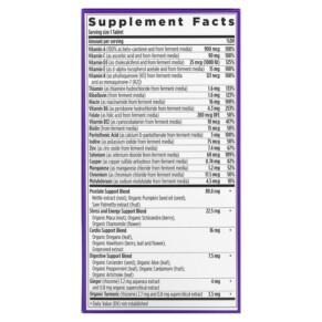 Thành phần vi chất của New Chapter Every Man's One Daily 40+ Multivitamin 72 Vegetarian Tablets 727783003713