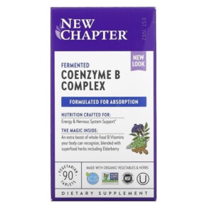 Thực phẩm bổ sung New Chapter Fermented Coenzyme B Complex 90 Vegetarian Tablets 727783901149