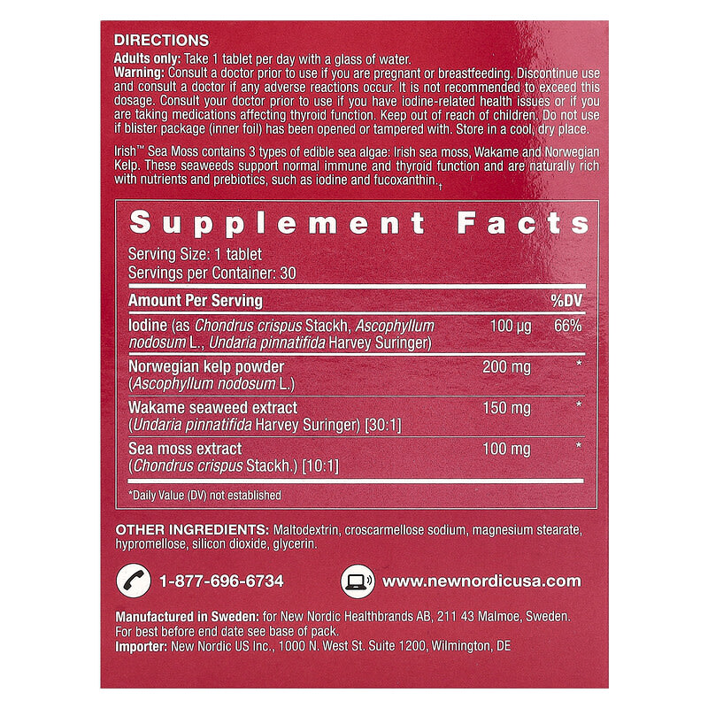 New Nordic Tảo Biển Ireland 30 viên 9 New Nordic Tảo Biển Ireland 30 viên 741805749557