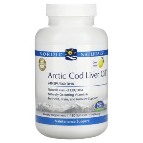 Thực phẩm bổ sung Nordic Naturals Arctic Cod Liver Oil Lemon 1.000 mg 180 Softgels 768990578847