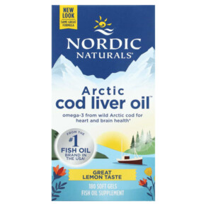 Thực phẩm bổ sung Nordic Naturals Arctic Cod Liver Oil Lemon 180 Soft Gels 768990578854