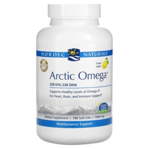 Thực phẩm bổ sung Nordic Naturals Arctic Omega Lemon 1.000 mg 180 Soft Gels 768990041013