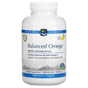 Thực phẩm bổ sung Nordic Naturals Balanced Omega Lemon 830 mg 180 Softgels 768990505010