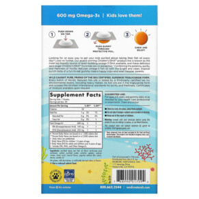 Thành phần vi chất của Nordic Naturals Children's DHA Gummies Ages 2-6 Tropical Punch 600 mg 30 Gummies 768990017094