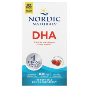 Thực phẩm bổ sung Nordic Naturals DHA Strawberry 90 Soft Gels 768990017438