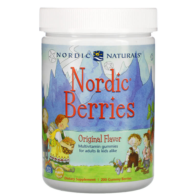 Viên ngậm đa vitamin Nordic Naturals Nordic Berries hương vị nguyên bản 200 viên gummies 10 nordic naturals nordic berries multivitamin gummies original flavor 200 gummy berries 46273 768990301247