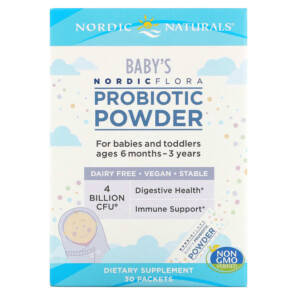 Thực phẩm bổ sung Nordic Naturals Nordic Flora Baby's Probiotic Powder Ages 6 Months - 3 Years 4 Billion CFU 30 Packets 768990016752
