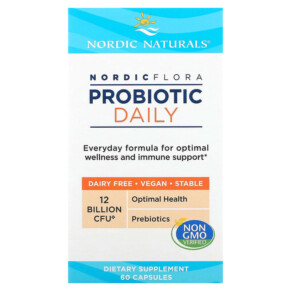 Thực phẩm bổ sung Nordic Naturals Nordic Flora Probiotic Daily 12 Billion CFU 60 Capsules 768990016721