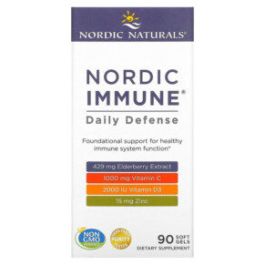 Thực phẩm bổ sung Nordic Naturals Nordic Immune Daily Defense 90 Soft Gels 768990015113