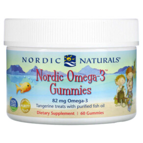 Thực phẩm bổ sung Nordic Naturals Nordic Omega-3 Gummies Tangerine 82 mg 60 Gummies 768990301308