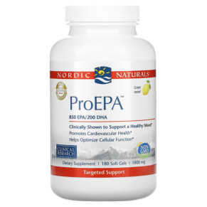 Thực phẩm bổ sung Nordic Naturals ProEPA Lemon 1.000 mg 180 Soft Gels 768990080616