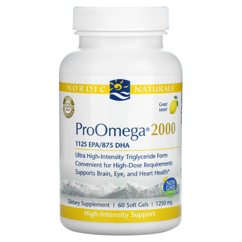 Nordic Naturals ProOmega 2000 Lemon 1250 mg 60 viên nang mềm 10 nordic naturals proomega 2000 lemon 1250 mg 60 soft gels 70457 768990121388
