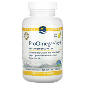 Thực phẩm bổ sung Nordic Naturals ProOmega 3-6-9 Lemon 1000 mg 120 Soft Gels 768990121289