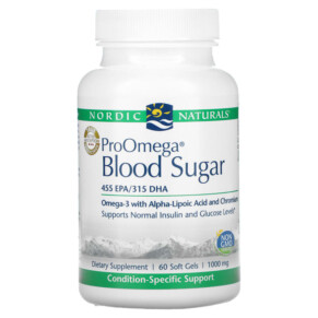 Thực phẩm bổ sung Nordic Naturals ProOmega Blood Sugar 1000 mg 60 Softgels 768990121708
