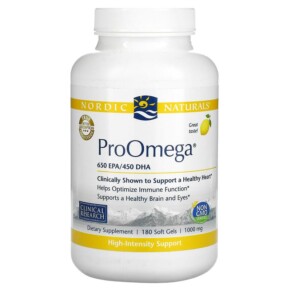 Thực phẩm bổ sung Nordic Naturals ProOmega Lemon 1.000 mg 180 Soft Gels 768990141201
