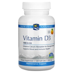 Thực phẩm bổ sung Nordic Naturals Vitamin D3 Orange 1.000 IU 120 Soft Gels 768990016011