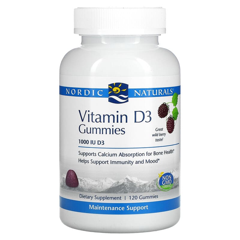 Vitamin D3 Wild Berry 1000 IU 120 Gummies Nordic Naturals 10 nordic naturals vitamin d3 wild berry 1 000 iu 120 gummies 80555 768990311468