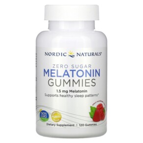Thực phẩm bổ sung Nordic Naturals Zero Sugar Melatonin Gummies Raspberry 1.5 mg 120 Gummies 768990301896