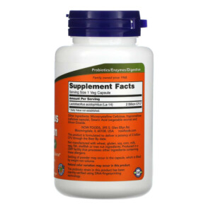NOW Foods Acidophilus Hai tỷ 100 viên chay 3 Thành phần vi chất của NOW Foods Acidophilus Two Billion 100 Veg Capsules 733739029058
