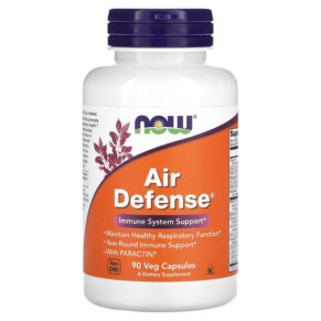 Thực phẩm bổ sung NOW Foods Air Defense Immune System Support 90 Veg Capsules 733739033727