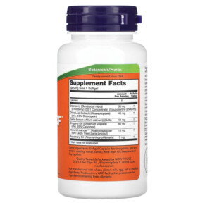 Thành phần vi chất của NOW Foods AlliBiotic CF 60 Softgels 733739018113