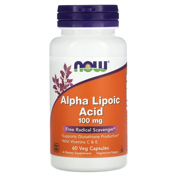 NOW Foods Alpha Lipoic Acid 100 mg 60 viên 10 now foods alpha lipoic acid 100 mg 60 veg capsules 120074 733739030405
