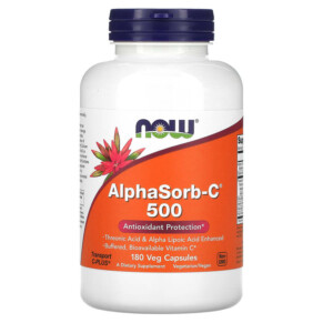Thực phẩm bổ sung NOW Foods AlphaSorb-C 500 180 Veg Capsules 733739007179