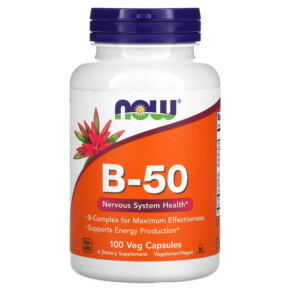 Thực phẩm bổ sung NOW Foods B-50 100 Veg Capsules 733739004208