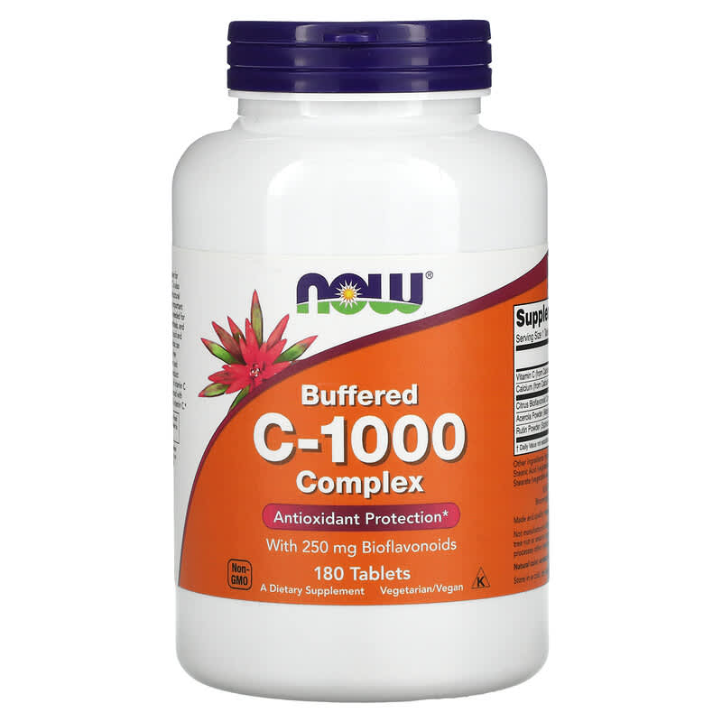 NOW Foods Complex C-1000 Đệm 180 viên 10 now foods buffered c 1000 complex 180 tablets 476 733739007025