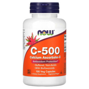 Thực phẩm bổ sung NOW Foods C-500 Calcium Ascorbate-C 100 Veg Capsules 733739006769
