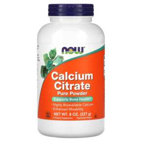 Thực phẩm bổ sung NOW Foods Calcium Citrate Pure Powder 8 oz (227 g) 733739012401