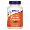 Thực phẩm bổ sung NOW Foods Chewable Papaya Enzymes 180 Lozenges 733739029706