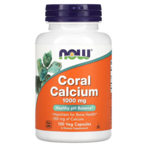 Thực phẩm bổ sung NOW Foods Coral Calcium 1.000 mg 100 Veg Capsules 733739012739