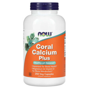 Thực phẩm bổ sung NOW Foods Coral Calcium Plus 250 Veg Capsules 733739012814