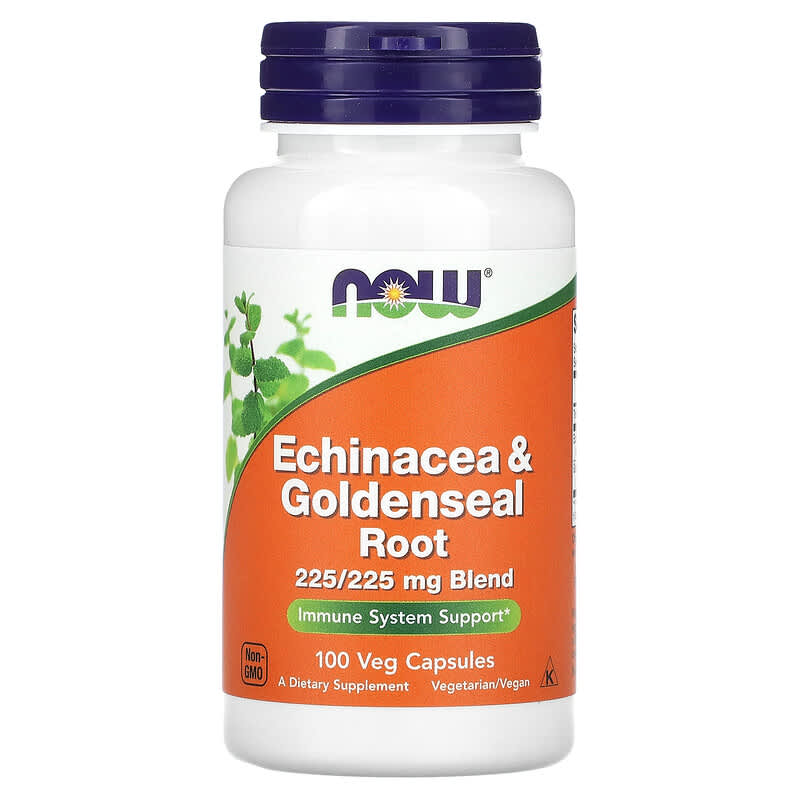 viên nang thảo mộc Echinacea & Goldenseal Root NOW Foods 100 viên 10 now foods echinacea goldenseal root 100 veg capsules 41403 733739046659