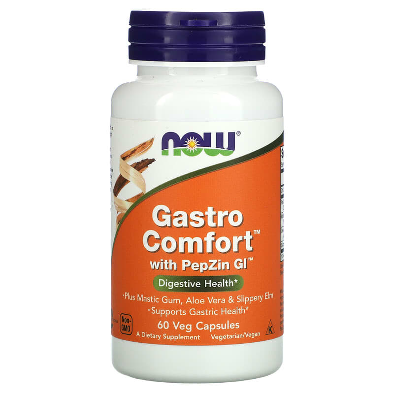 NOW Foods Gastro Comfort với PepZin GI 60 viên chay 10 now foods gastro comfort with pepzin gi 60 veg capsules 88354 733739035202
