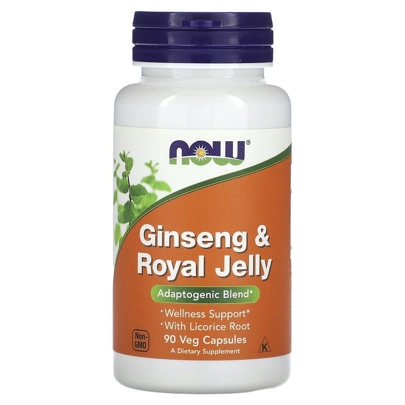Viên uống nhân sâm & sữa ong chúa NOW Foods 90 viên thực vật 10 now foods ginseng royal jelly 90 veg capsules 602 733739040077