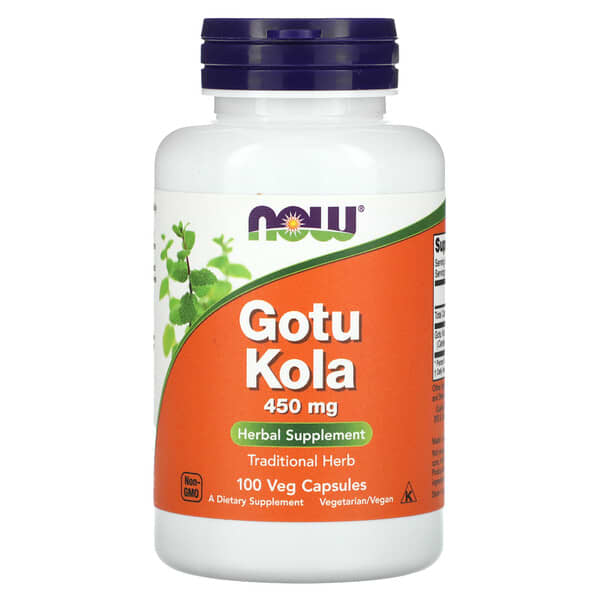 NOW Foods Gotu Kola 450 mg 100 viên 733739047007