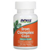Viên uống sắt NOW Foods Iron Complex 100 viên thực vật 4 Thực phẩm bổ sung NOW Foods Iron Complex Caps 100 Veg Capsules 733739014412