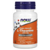 Thực phẩm bổ sung NOW Foods L-Theanine Double Strength 200 mg 60 Veg Capsules 733739001474