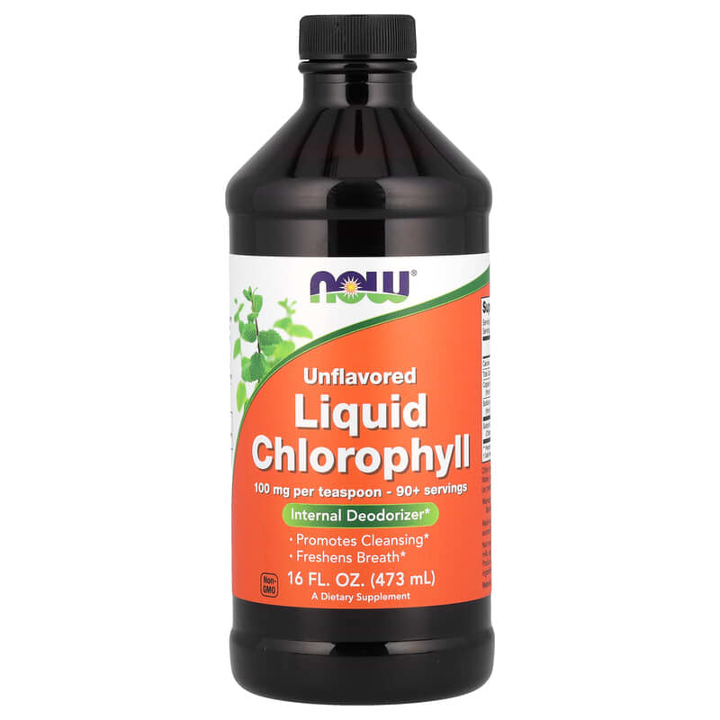 NOW Foods, Chlorophyll Lỏng không mùi vị, 473 ml 10 now foods liquid chlorophyll unflavored 16 fl oz 473 ml 143367 733739026460