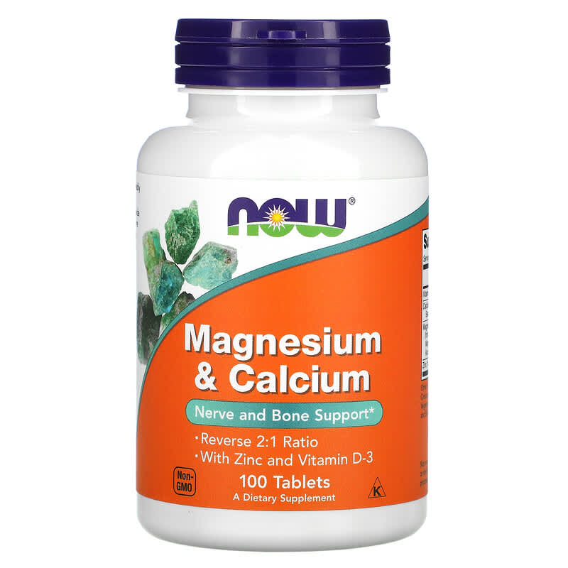 Viên uống NOW Foods Magnesium & Calcium 100 viên 10 now foods magnesium calcium 100 tablets 39667 733739012777