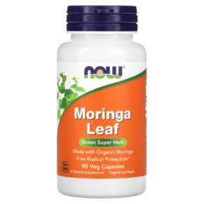 Thực phẩm bổ sung NOW Foods Moringa Leaf 90 Veg Capsules 733739040206