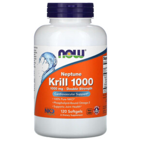 Thực phẩm bổ sung NOW Foods Neptune Krill 1000 1.000 mg 120 Softgels 733739016294
