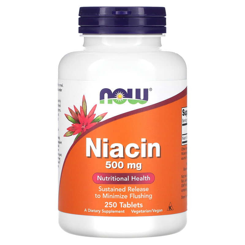 Viên uống NOW Foods Niacin 500 mg 250 viên 10 now foods niacin 500 mg 250 tablets 693 733739004826