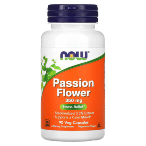 Thực phẩm bổ sung NOW Foods Passion Flower 350 mg 90 Veg Capsules 733739047632