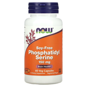 Thực phẩm bổ sung NOW Foods Phosphatidyl Serine Soy-Free 150 mg 60 Veg Capsules 733739023896