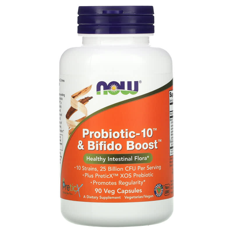 NOW Foods Probiotic-10 & Bifido Boost 25 tỷ 90 viên chay 10 now foods probiotic 10 bifido boost 25 billion 90 veg capsules 83678 733739029249